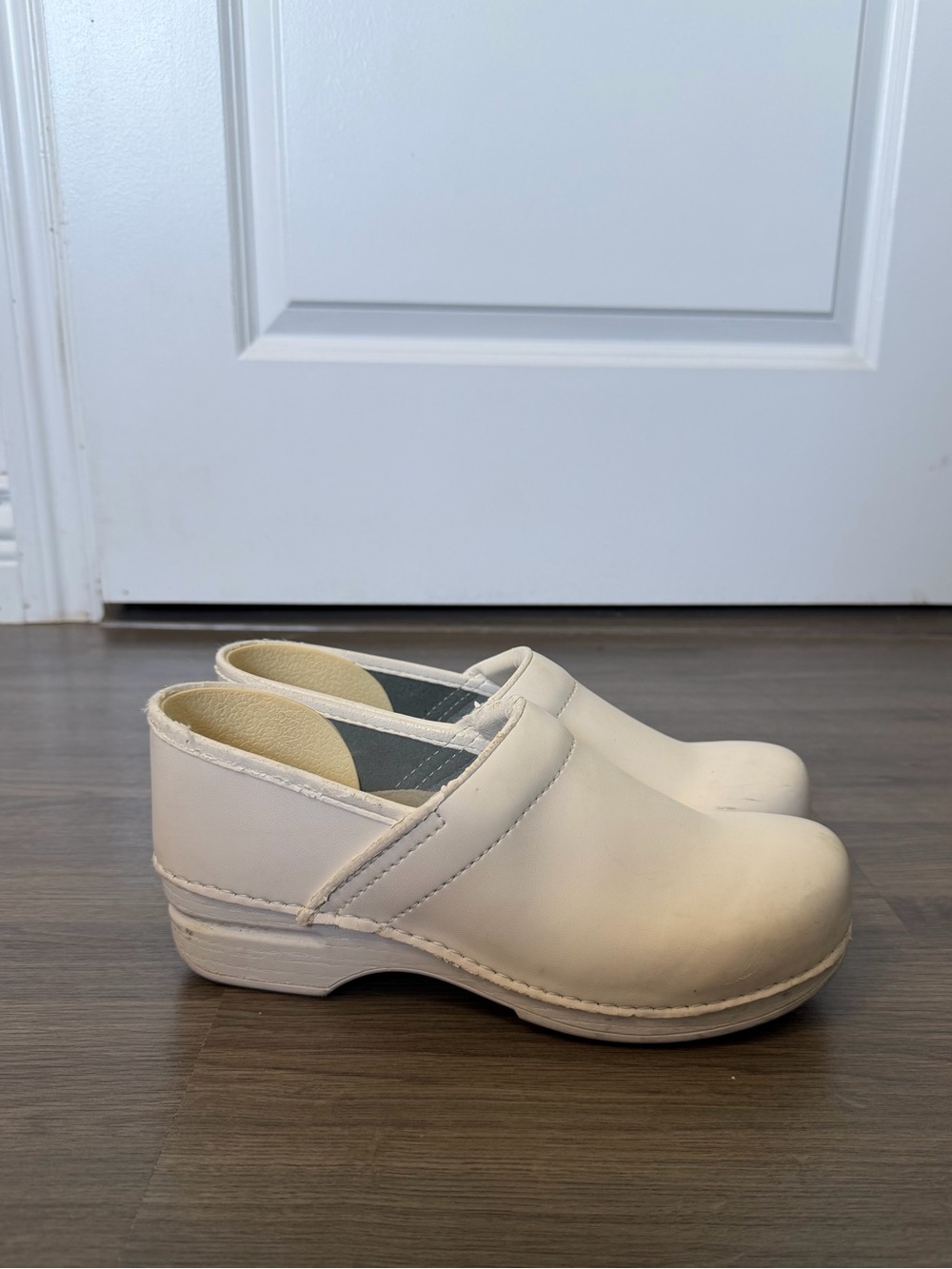 Women's White Dansko Slip-On Comfort Clogs